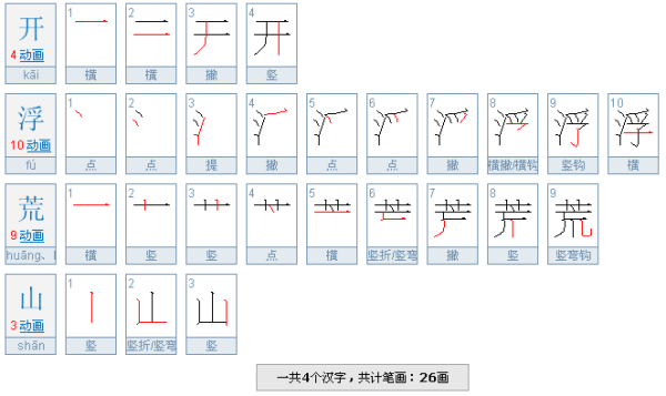 探究汉字之美——开字的笔顺解析