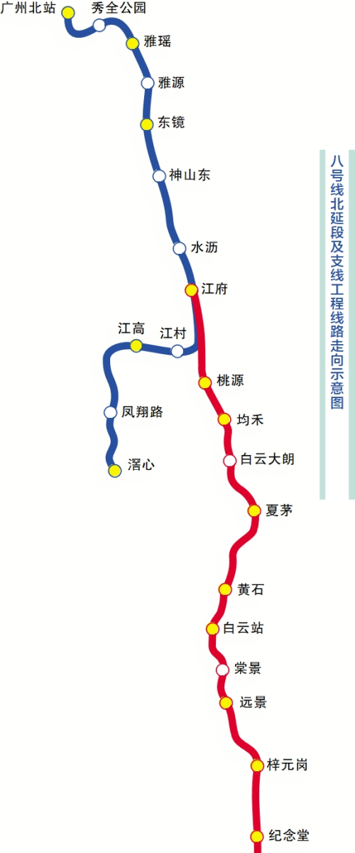 广州地铁8号线北延线支线进展顺利，未来交通更便捷新动态