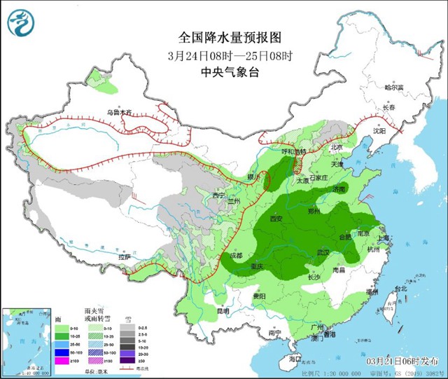 中央气象台预报，中东部大风降温来袭